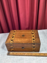 Lovely Inlaid Wooden Box, Hinged Lid