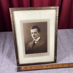 Antique Portrait Photo Is Great Metal And Glass Frame