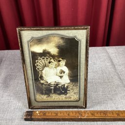 Antique Framed Photograph, Two Children