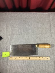 Vintage Chef Knife, LOT E, Cleaver, Chinese, Asian, Steel With Wood Handle