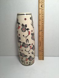 Vintage Unikat Polish Pottery Vase, 9 Inch