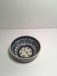 Vintage Unikat Polish Pottery Bowl, 5 Inch