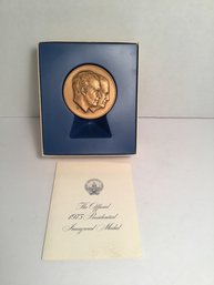 1973 Franklin Mint Presidential Inaugural Metal, Solid Bronze, Thick!