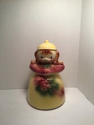 Vintage Ceramic Yarn Doll Cookie Jar, American