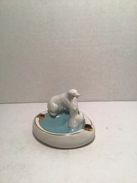 Gerold Perzellan (bavaria) Porcelain Polar Bears Ashtray