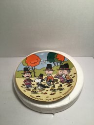 Danbury Mint Peanuts Plate, E1213, Thankful For Being Together