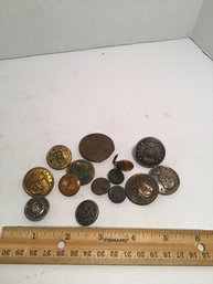 Antique Military Button, Waterbury Buttons, Etc.