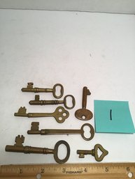 Antique Skeleton Key LOT 1, Solid Brass