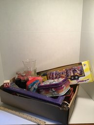 Vintage Box Lot (A), Coca Cola And Pepsi, ERTL Diecast, UNO, Cast Iron, Etc.