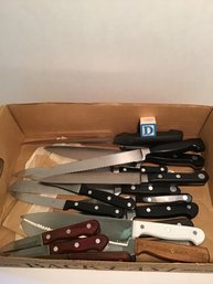 Vintage Box Lot (D), Good Kitchen Knives, Chef Knives