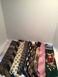 10 Vintage Silk Neck Ties, (LOT C), Designer, 1990s, Donald J. Trump