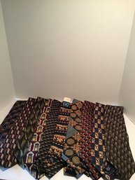 10 Vintage Silk Neck Ties, (LOT D), Designer, 1990s