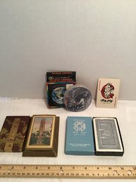 Vintage Playing Card Lot, Sealed, Round Space Cards, Giraffe Joker