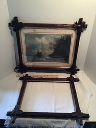 2 Fabulous Antique Frames, Art Included