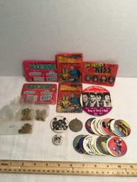 Vintage Entertainment Lot, Wax Packs, ET, Beatles, Elvis, Power Rangers