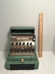 Large Pressed Steel Tom Thumb Toy Cash Register, Works!