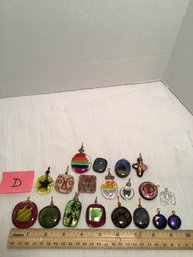 LOT D, Beautiful, Hand-crafted Dichroic Glass Pendants, Wire Wrapped, Etc.