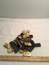 Antique, 19th Century Dominoes, Bone And Ebony