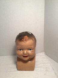 Creepy Composition Baby Head Mannequin, Just In Time For Halloween!