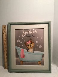 Yorkie Soap Company Painting, 13 X 11