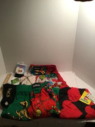 Dr. Seuss The Grinch Boxer Shorts (XL) And Socks, New With Tags