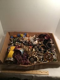 Vintage Costume Jewelry, Full Beverage Flat Box