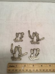 4 Beavis And Butthead Charms, Pendants, Pewter-like Metal