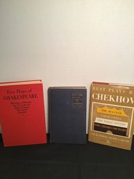 3 Vintage HC Books, Play Writes, SHAKESPEARE, CHEKHOV