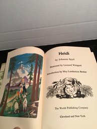 HC Book, HEIDI, Rainbow Classics, Ed., 1946