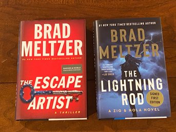 The Escape Artist & The Lightning Rod By Brad Meltzer SIGNED First Editions