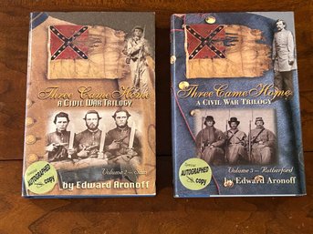 Three Came Home A Civil War Trilogy By Edward Aronoff Volumes 1&2 SIGNED & Inscribed