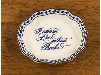 Mottahedeh Thomas Jefferson Monticello 'i Cannot Live Without Books' Dish