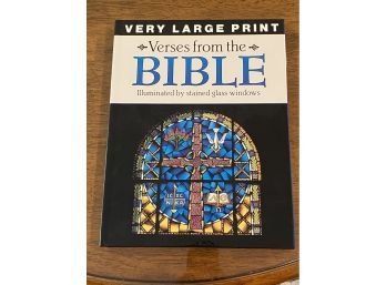 Verses From The Bible Illuminated By Stained Glass Windows Very Large Print First Edition