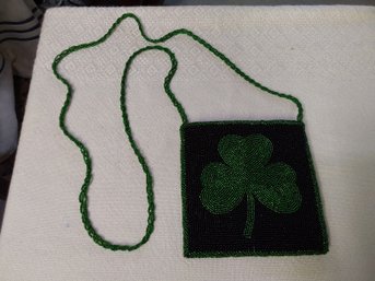 Beaded Shamrock  Purse