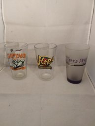 Lot Of  3 Beer Glasses