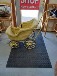 Antique Wicker Baby Carriage