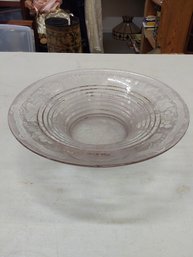 Large Pink Glass Bowl