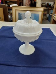 Westmoreland Milk Glass Covered Dish