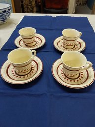 Adam's Royal Ivory Titanware Cups And Saucers