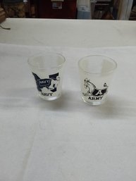 Pair Of Army/Navy Shot Glasses