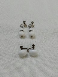 2 Pair Clip On Earrings