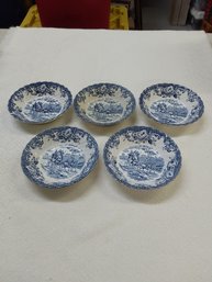 Lot Of 5 Johnson Bros Hunting Country Dishes