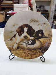 Knowles Plate No. 9167A Dog Tired The Springer Spaniel Collector Plate