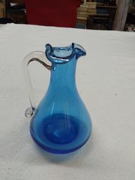 Blue Glass Pitcher