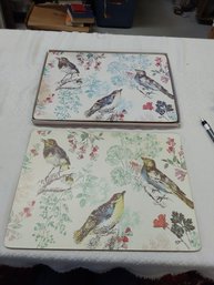 Set Of 4 Bird Scene Place Mats