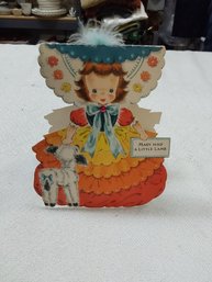 Hallmark Dolls #4 Mary Had A Little Lamb Card 1947