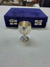 Set Of 6 Small Metal Goblets