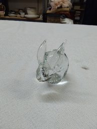 Glass Bunny Paperweight