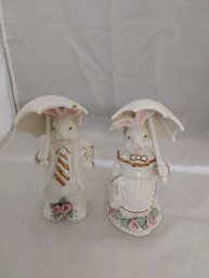 K's Collection Pair Of Rabbit Figurines