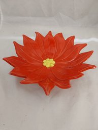 Atlantic Mold Red Flower Dish